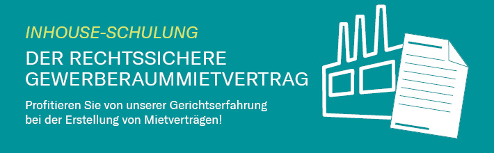 Inhouse Schulung Gewerberaummietvertrag