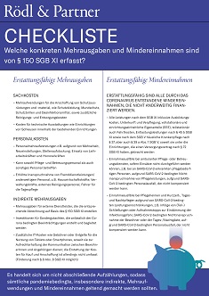 Checkliste Mehr- und Minderausgaben